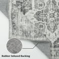 thumbnail image 4 of ZACOO Washable Rug 6'x9' Soft Distressed Print Carpet Vintage Non-Slip Stain Resistant Low-Pile Rugs, Gray, 4 of 6