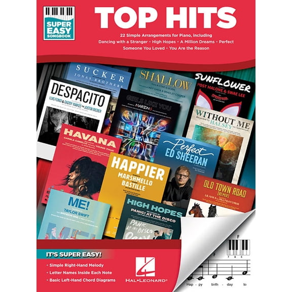 Top Hits - Super Easy Songbook, (Paperback)