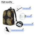 thumbnail image 4 of Honeii Gold Mandala Print Canvas College Laptop Backpack, Durable Rucksack Travel Notebook Bag School Backpack Book Bag for Men Women-Medium, 4 of 7