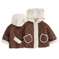 thumbnail image 4 of Esaierr 9 Months-6 Years Boys Girls Hooded Cotton Coats Jacket for Baby Kids,Fleece Buttons Warm Tops Jacket,Fall Winter Puffer Cotton Outerwear, 4 of 9