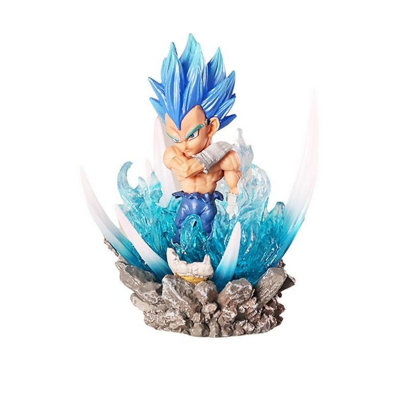 KLZO DBZ Action Figure Vegeta Figure Statues Figurine GK Super Saiyan Blue  Collection Birthday Gifts PVC 5 Inch (Vegeta Blue) 