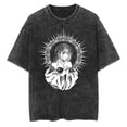 thumbnail image 4 of Camisetas lavadas Vintage Harajuku, Camiseta con estampado gráfico de Death Note, ropa de calle de algodón de gran tamaño, camiseta Unisex, 4 of 5