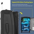 thumbnail image 3 of Aukfa Softside Expandable Luggage with Spinners, 3-Piece Suitcase Set (20/26/30), Black, 3 of 11