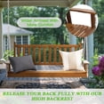 thumbnail image 6 of VEIKOUS 3 Seat Outdoor Wood Swing with Hanging Chains, Natural, 6 of 9