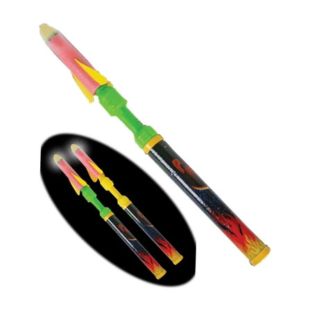 Multiple Rocket Launcher - Flashing Light Up Pump Rocket Toy Shooter Launcher