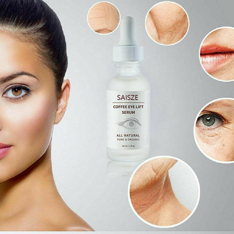 Saisze Caffeine Eye Serum, Caffeine Eye Lift Serum, Reduces Puffiness, Dark Circles, Under Eye Bags, Wrinkles and Fine Lines Around The Eyes