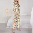 thumbnail image 2 of KLL Autumn Forest Animals Print Women's Long Sleeve Pajamas with Pants Sleepwear Loungewear 2 Set-X-Large, 2 of 8