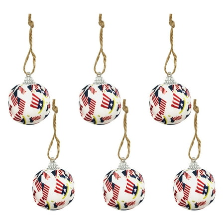 

lulshou Independence Day 5CM Ball Pendant Family Party Foam Ball Decoration 6 In A Box