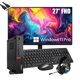 thumbnail image 1 of Lenovo ThinkCentre M910Q Mini PC de sobremesa con Nuevo Monitor FHD de 27 Pulgadas, Intel Quad Core i5-6500T, 16 GB DDR4, 256 GB SSD, Auriculares, Teclado y ratón, Windows 11 Pro (renovado), 1 of 5