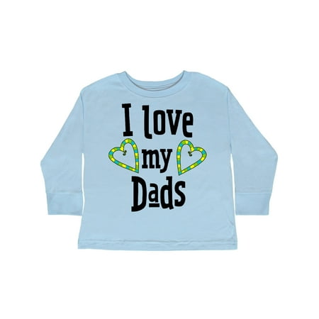 

Inktastic I Love my Dads- hearts Gift Toddler Boy or Toddler Girl Long Sleeve T-Shirt