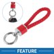 thumbnail image 2 of Llavero de Coche Único Bargains Llavero Universal con Anillo para Llaves de Fob de Cuero Sintético Aleación de Zinc Tono Plateado Rojo 1 Pcs, 2 of 6