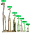 thumbnail image 3 of Albesia Native Wood Tall Hand-crafted Giraffe Statues Striking Designs and Sizes. Nature's Graceful Beauty Engulfs Safari Home Décor All Occassions., 3 of 5