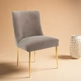 thumbnail image 2 of Safavieh  Couture Nolita Velvet Accent Chair - Mustard / Brass - 28"x23"x35.3" - 28" W x 23" D x 35" H Rust, 2 of 5