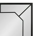 thumbnail image 3 of Kate and Laurel Ardithe Geometric Decorative Rectangle Mirror, 24 x 30, Black, Modern Rectangular Mirror with Iron Windowpane Inlay for Bathroom Vanity Use, 3 of 7