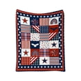 thumbnail image 2 of PureCasa Flag Star Patriotic Blankets Independence Day 4th of July Blanket Gifts, Ultral Soft Lightweight Flannel Blankets Throw for Home Sofa Bed Chair, 2 of 9