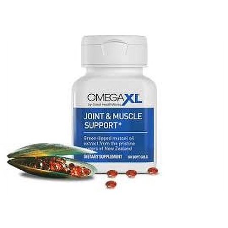 Joint Support Supplement, for Relief - Natural Muscle Support, Green Lipped Mussel Oil, Soft Gel Pills, Drug-Free, 60 Count