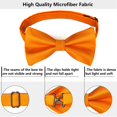 thumbnail image 5 of Bow Ties for Men Solid Color Pre-Tie Bow Tie and Pocket Square Set Classic Formal Tuxedo Bowties, 5 of 7