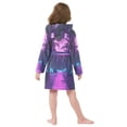 thumbnail image 7 of FORMRS Niños Bathrobe Unisex Hooded Robe Soft Plush Pajamas Sleepwear, Size 4-6T, Pink Neon Road, 7 of 7