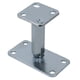 thumbnail image 5 of Soporte de Base elevada ajustable para poste, soporte de pérgola de altura ajustable de alta resistencia de hierro para tubería de toldo, terraza, 5 of 8