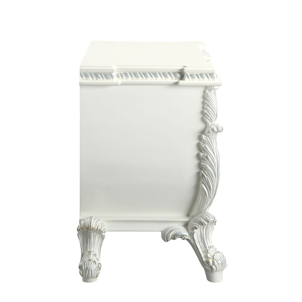 Acme Vanaheim Nightstand, Antique White Finish