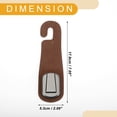 thumbnail image 4 of Gancho para reposacabezas de asiento de automóvil universal, 1 Pcs, cuero sintético marrón, 4 of 7