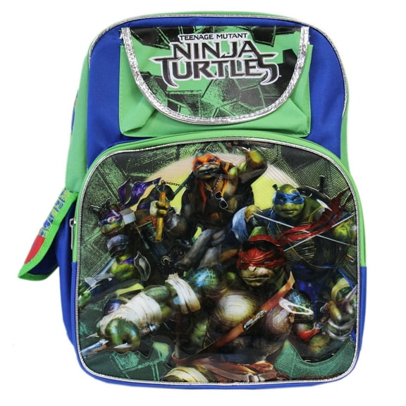 Full Size Blue and Green Teenage Mutant Ninja Turtles Battle Scars Backpack