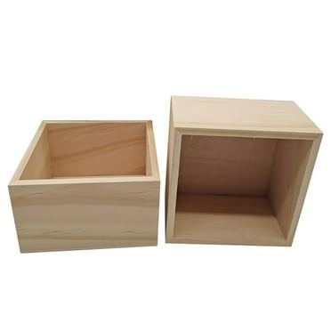 WSTEER 2Pcs Simple Vintage Wooden Storage Boxes Home Exquisite Gift Packing Boxes