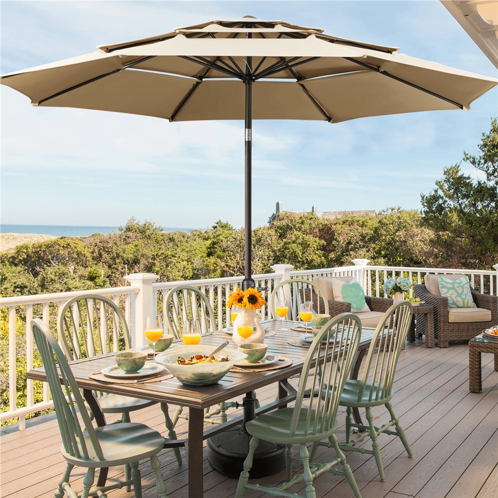 Renwick 22L Outdoor Umbrella Base for Patio, Garden, Beach, Black
