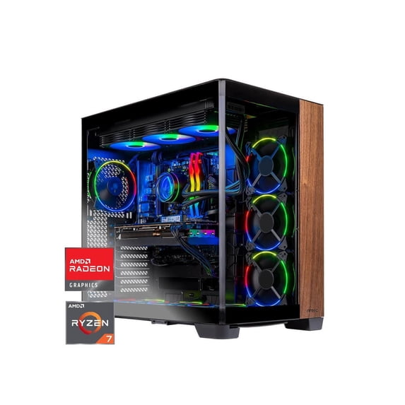 Pre-Owned Skytech Prism Gaming PC Desktop AMD Ryzen 7 9800X3D AMD Radeon RX 9070 XT 2TB Gen4 NVMe SSD 32GB DDR5 RAM, AIO Liquid Cooling Windows 11