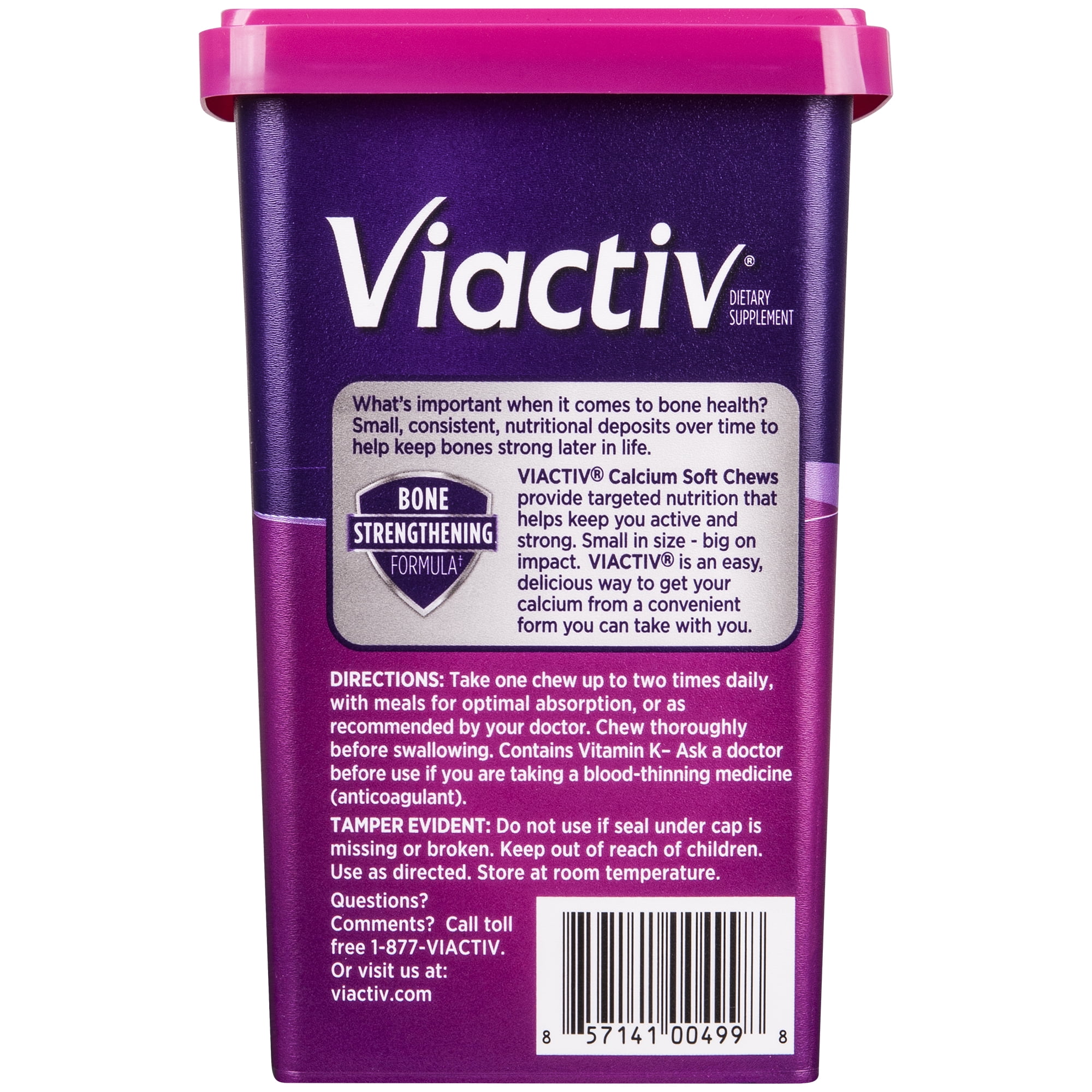 Viactiv Calcium Vitamin D3 Supplement Soft Chews Milk