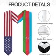 thumbnail image 6 of DABOYOZHZH Azerbaijan Mix United States Flag Graduation Stole Sash For Study Aboard International Students, 6 of 9