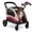Red, variant on OUTWIND Heavy Duty Extra Large Dog Stroller for Large Dogs up to 160 lbs – Collapsible Pet Wagon with 360° Rotating Shock Absorbing Wheels, Adjustable Handle, Removable Washable Pad – Black