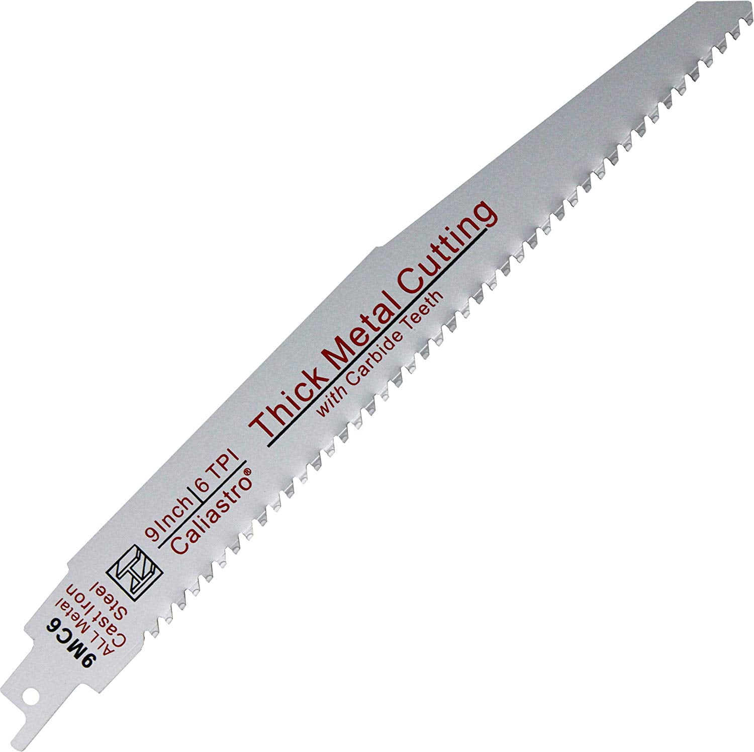 Caliastro 9 inch Carbide Thick Metal Cutting Blade for Reciprocating