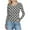 Gray, variant on Women's Polka Dot Slim Fit Crew Neck Long Sleeve Shirt Ribbed Knit Top Stretch Soft Casual Base Layer Tee, White