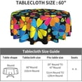 thumbnail image 4 of Happy Birthday Tablecloth, Birthday Tablecloth, Birthday Party Tablecloth Seasonal Dining-Table Cover, 60 inch Round for Home Party Picnic, 4 of 6