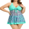 thumbnail image 3 of Women‘s Plus Size Tankini Swimsuits  Summer Swim Dress with Boyshorts Two Piece Bathing Suits, 3 of 7