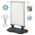 thumbnail image 3 of M&T Displays WindPro Weather and Wind Resistant Outdoor Pavement Curb Sidewalk Sign Holder for 24x36 Inch Posters Silver Aluminum Easy Front Loading Snap Frame Durable HDPE Gray NewTech Water Base, 3 of 8