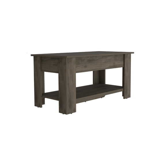 Knubmt Storage Bench with 1 Shelf, Wood Shoes Bench for Home Living Room Office, Dark Brown