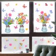 thumbnail image 5 of Calcomanías de pared con flores para ventana, calcomanías de pared con mariposas, calcomanías de vidrio de doble cara para sala de estar, dormitorio de niñas, decoración del hogar para niños, 5 of 5