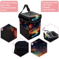 thumbnail image 2 of Fireflies Foldable Car Trash Can with Lid, Leak-proof Mini Trash Can Hanging Storage Bag- Car Trash Bin for, 2 of 6