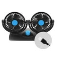 Car Fan Dual Heads Strong Winds Low Noise For Vehicle Car Truck Suv Rv
