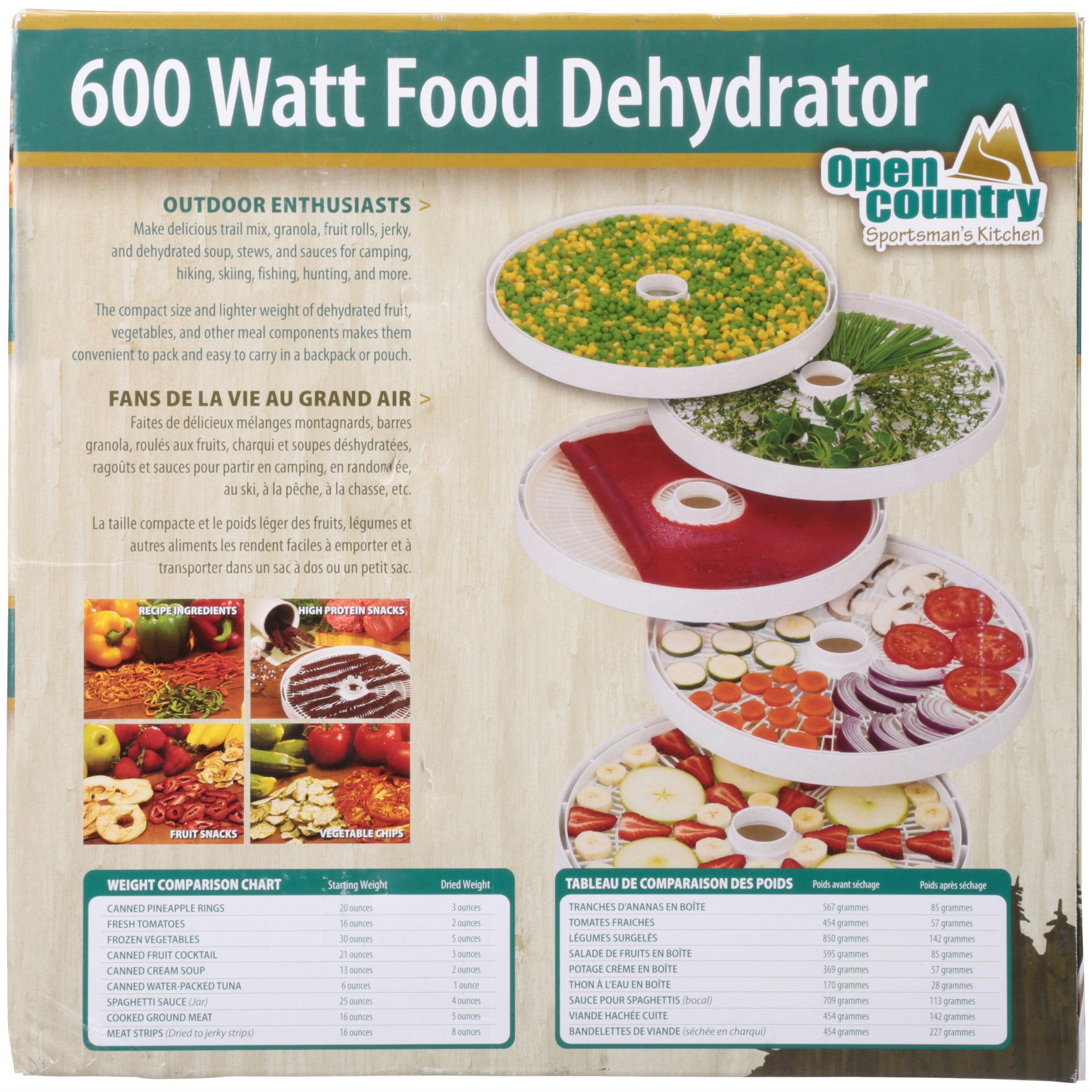 NESCO Open Country Food Dehydrator & Jerky Maker FD28 7 tray & 6 clean a  screens 