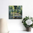 thumbnail image 3 of HENGT The Water Lily Pond by Claude Monet Giclee Canvas Prints Wrapped Gallery Wall Art | Stretched and Framed Ready to Hang - 16x16 inch, 3 of 4