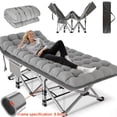 thumbnail image 3 of 1200D Oxford Foldable Camping Bed for Adults with Soft Foam Pad & Carry Bag, Double Layer Portable Outdoor Camping Bed, Guest Bed, Recliner Sofa Bed for Camping & Home, 3 of 14