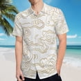 thumbnail image 5 of High Quality Hawaiian Shirts for Men Short Sleeve Aloha Beach Shirt Floral Summer Casual Button Down Shirts Blouses USTFH4, 5 of 7