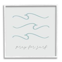 Stupell Industries Pray for Surf Nautical Beach Phrase Tranquil Waves, 12 x 12,Design by Daphne Polselli