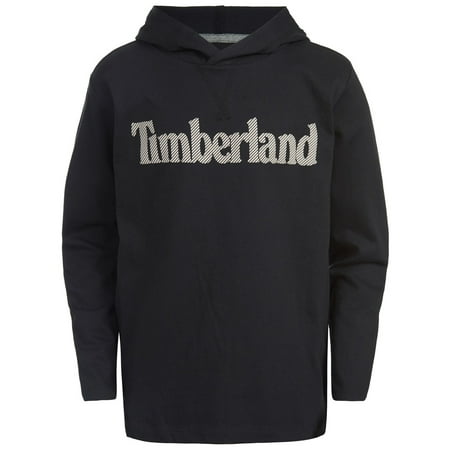 Timberland Kid's Big Boy's Logo Print Cotton Hoodie Gray Size L/14-16