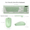 thumbnail image 5 of RECCAZR Wireless Keyboard and Mouse Combo, 12 Multimedia and Shortcut Keys, Full Size 2.4G cordless keyboard and mouse for Mac, PC, Laptop, Windows, Desktop ( Green), 5 of 11
