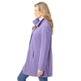 thumbnail image 3 of Woman Within Plus Size Fleece Swing Funnel-Neck Coat, 3 of 6