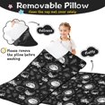 thumbnail image 3 of Moon and Leaf Gothic Pattern Teens Toddler Nap Mat with Pillow, Sleeping Mat Bag for Preschool Daycare 51"x22", 3 of 6